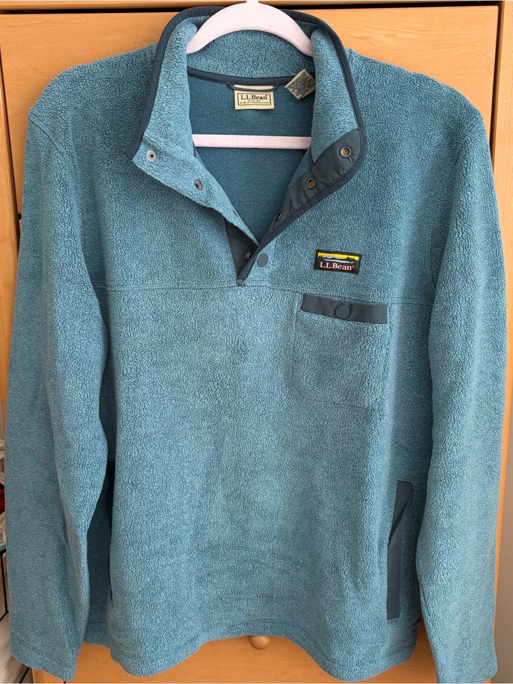 L.L. Bean Men’s Teal Fleece Pullover